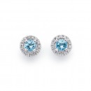 9ct-White-Gold-Aquamarine-and-Halo-Diamond-Earrings Sale