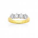 18ct-4-Stone-Diamond-Ring-TDW1ct Sale