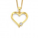 9ct-Diamond-Heart-Pendant-TDW01ct Sale
