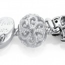 Sterling-Silver-Cubic-Zirconia-Flower-Bead-Charm Sale