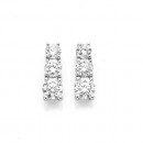 9ct-White-Gold-Three-Stone-Diamond-Drop-Earrings Sale