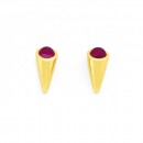9ct-Created-Ruby-Cone-Studs Sale