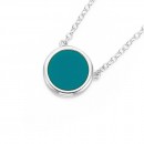 Sterling-Silver-Created-Turquoise-Pendant Sale