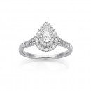 9ct-White-Gold-Pear-Cut-Halo-Diamond-Ring-Total-Diamond-Weight50ct Sale