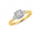 9ct-Halo-Diamond-Ring-Total-Diamond-Weight25ct Sale