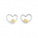 9ct-Double-Heart-Diamond-Earrings Sale