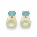 Eliza-9ct-Cream-and-Blue-Chalcedony-Earrings Sale