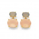 Eliza-9ct-Pink-and-Grey-Chalcedony-Earrings Sale