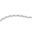 Sterling-Silver-Cubic-Zirconia-Leaf-Bracelet Sale