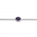 Sterling-Silver-Purple-Cubic-Zirconia-Bracelet Sale