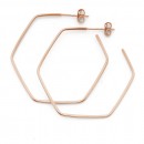 9ct-Rose-Gold-Pentagonal-Open-Hoop-Stud-Earrings Sale