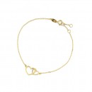 9ct-19cm-Linked-Hearts-Trace-Bracelet Sale