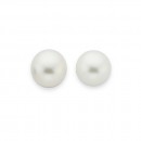 Sterling-Silver-9-95mm-Button-Cultured-Fresh-Water-Pearl-Stud-Earrings Sale