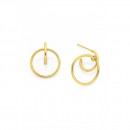 9ct-34-Hoop-with-Circle-Drop-Earrings Sale