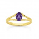 9ct-Oval-Amethyst-with-Split-Rope-Twist-Ring Sale