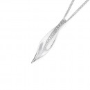 Sterling-Silver-Slender-Leaf-with-Diamond-Pendant Sale