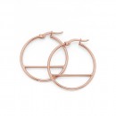 9ct-Rose-Gold-15X27mm-Cross-Bar-Hoop-Earrings Sale