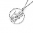 Sterling-Silver-Open-Circle-St-Christopher-Pedant Sale