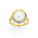 9ct-12mm-Mabe-Pearl-with-Diamond-Halo-Ring Sale