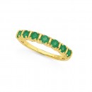 9ct-7-Stone-Natural-Emerald-Ring Sale