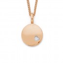 9ct-Rose-Gold-Circle-Disk-Pendant-with-Diamond-Heart Sale