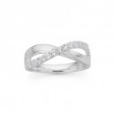 Sterling-Silver-Cubic-Zirconia-Crossover-Band Sale