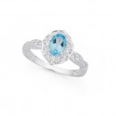 Sterling-Silver-Cubic-Zirconia-Blue-Topaz-Ring Sale
