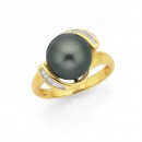 9ct-Tahitian-Pearl-Diamond-Ring Sale