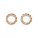 9ct-Rose-Gold-Diamond-Circle-Earrings Sale