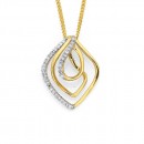 9ct-Diamond-Swirl-Pendant-TDW10 Sale