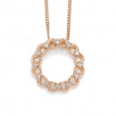 9ct-Rose-Gold-Diamond-Circle-Pendant Sale