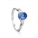 18ct-White-Gold-Ceylon-Sapphire-and-Diamond-Ring-Total-Diamond-Weight38ct Sale