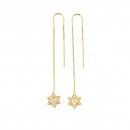9ct-Geometric-3D-Star-Thread-Earrings-with-Elbow Sale