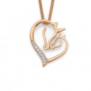 9ct-Rose-Gold-Diamond-Set-Unicorn-Pendant Sale
