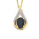 9ct-Sapphire-Diamond-Pendant Sale