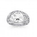 Sterling-Silver-Cut-Out-Flower-Dome-Ring Sale