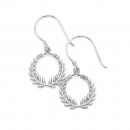 Sterling-Silver-Open-Olive-Wreath-Hook-Earrings Sale