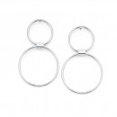 Sterling-Silver-Double-Open-Circles-Drop-Earrings Sale