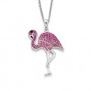 Sterling-Silver-Crystal-Pink-Flamingo-Pendant Sale