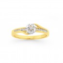 9ct-Diamond-Cluster-Engagement-Ring Sale