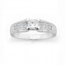 18ct-White-Gold-Princess-Cut-Diamond-Ring-Total-Diamond-Weight100ct Sale