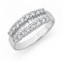 18ct-White-Gold-3-Row-Diamond-Ring Sale