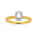 18ct-Emerald-Cut-Diamond-Halo-Style-Ring Sale