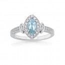 9ct-White-Gold-Aquamarine-Diamond-Ring Sale