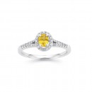 9ct-White-Gold-Yellow-Sapphire-and-Diamond-Ring-Total-Diamond-Weight25ct Sale