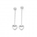 Sterling-Silver-Heart-Drop-Earrings Sale