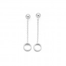 Sterling-Silver-Circle-Drop-Earrings Sale