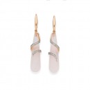 9ct-Rose-Quartz-Diamond-Swirl-Earrings Sale