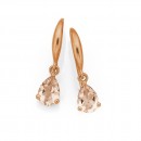 9ct-Rose-Gold-Morganite-Pear-Earrings Sale