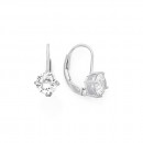 Sterling-Silver-6mm-Round-Cubic-Zirconia-Lever-back-Earrings Sale
